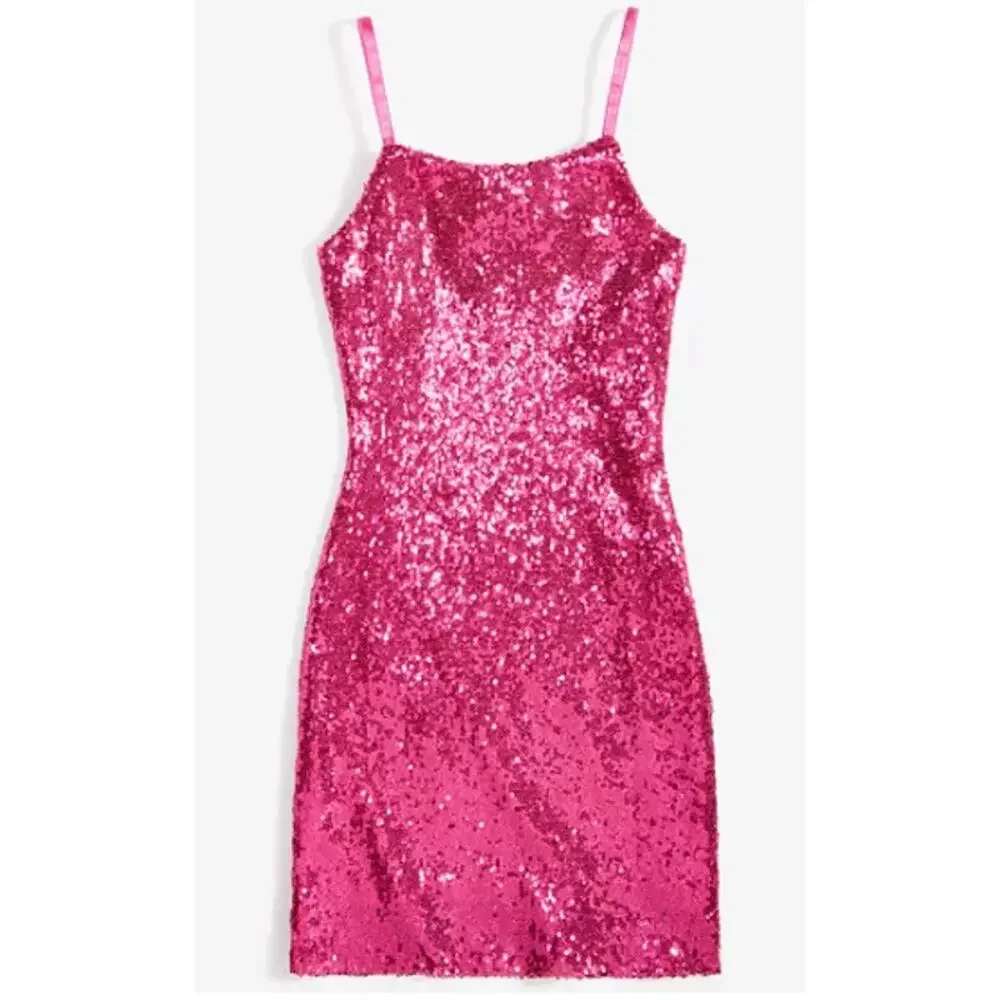 With Jules Big Girls Sleeveless Sequin Bodycon Dress Size MD